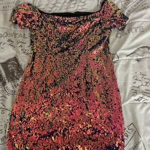 Forever 21 Multicolor Sequin Mini Dress